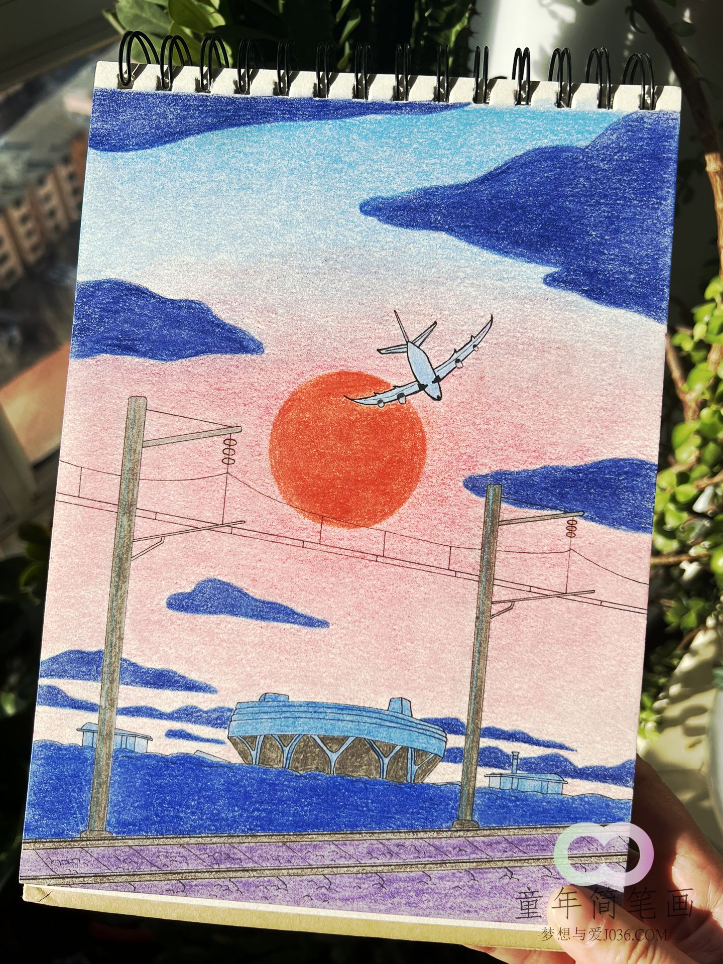 6创意的夕阳落日简笔画画法5创意的日落海景简笔画画法教程2可爱的